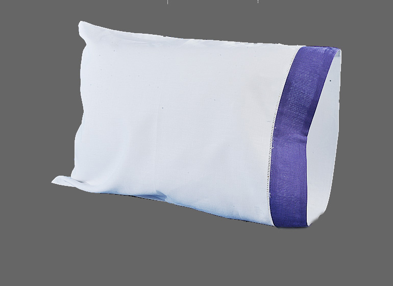 Hemstitch Baby Pillowcase, Purple Color Border. (Each)